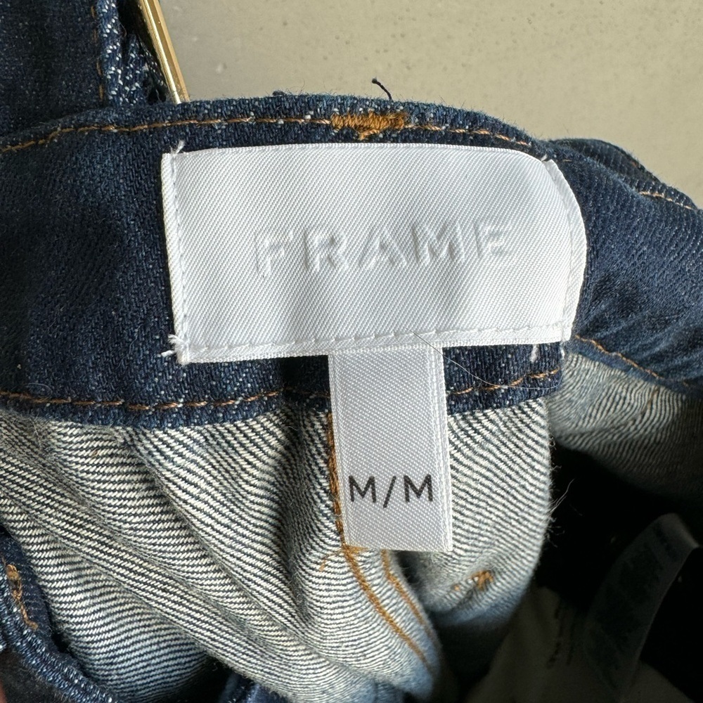 FRAME Le Italian Wide Leg Denim Overalls - Picture 11 of 13